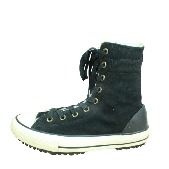 *Converse Chuck Taylor High-Rise Boot Back Zip Black Shoes Size 11.5 Inches - Picture 1 of 9